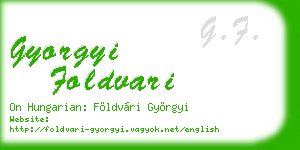 gyorgyi foldvari business card